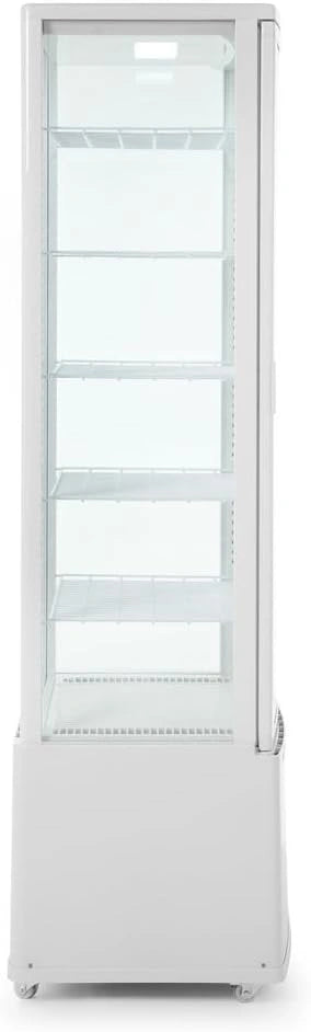 HENDI Koelvitrine, met 5 verstelbare schappen, temperatuurbereik: 0° tot 6°C, LED-verlichting, gebbaksvitrine, 270 liter, 230V/290W