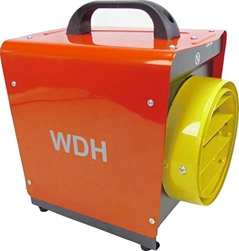 Aktobis Elektrische luchtverhitter WDH-BGP031S met slangaansluiting (Ø 20 cm) en een verwarmingscapaciteit van 3.000 watt (3 kW) !, oranje