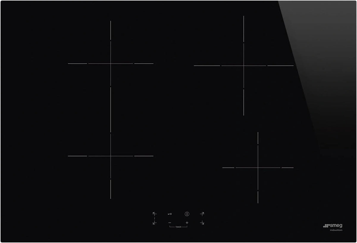 Smeg SI1B2742D Inductiekookplaat, 4 branders, 75 cm, zwart