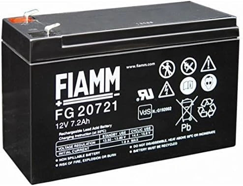 FIAMM accu lood 12 V 7,2 Ah Faston 4,8 mm, zwart