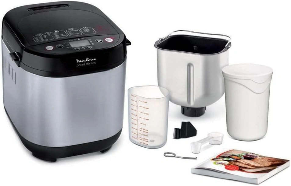 Moulinex Brood en behandelt Machine met Yoghurt Functie, Metaal/Zwart