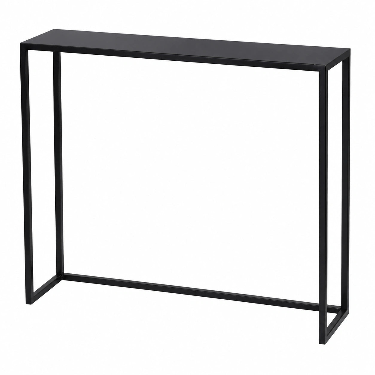 Schmaler Konsolentisch Schwarz 80x20,5x10 cm für Flur