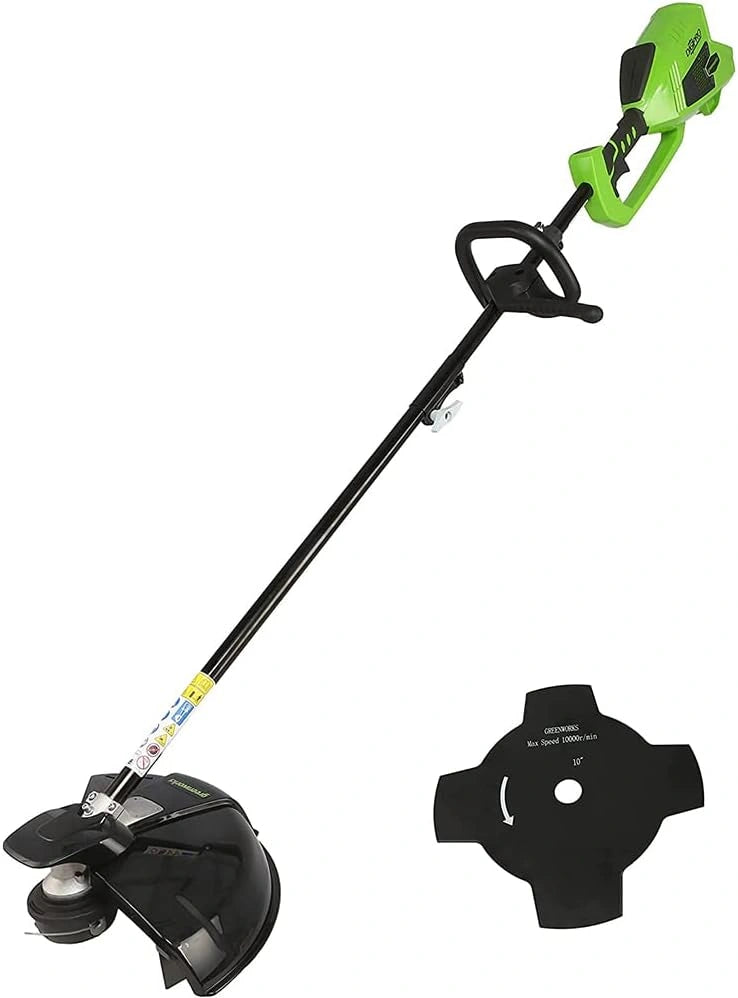 Greenworks GD40BC Accu Bosmaaier met Borstelloze Motor, Harnas, Verstelbare hoogte, 40 cm Maaibreedte