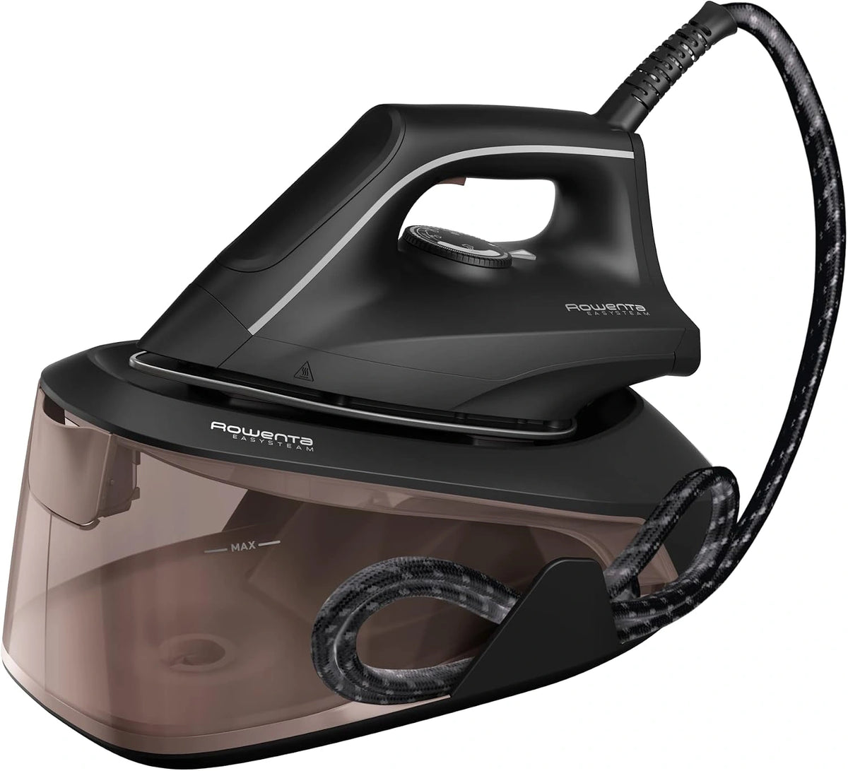 Rowenta Easy Steam Stoomstrijkijzer met hoge druk, 5,4 bar VR5120, zwart/bruin