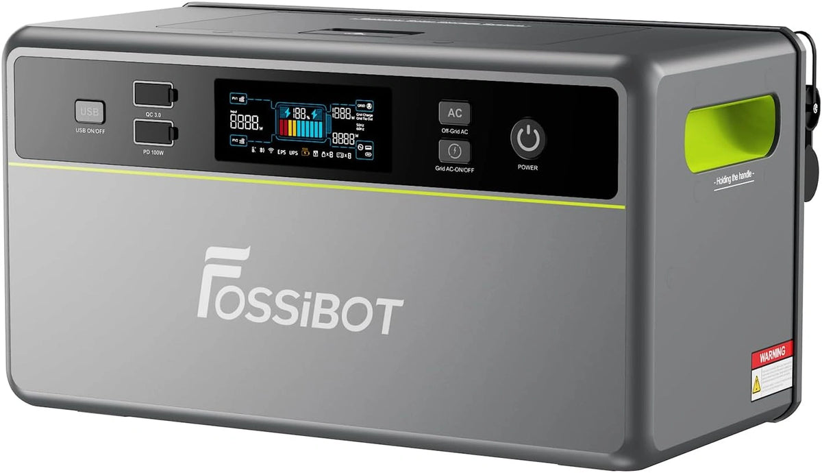 FOSSiBOT FBP1200 Balkonkraftwerk zonnegenerator, grijs