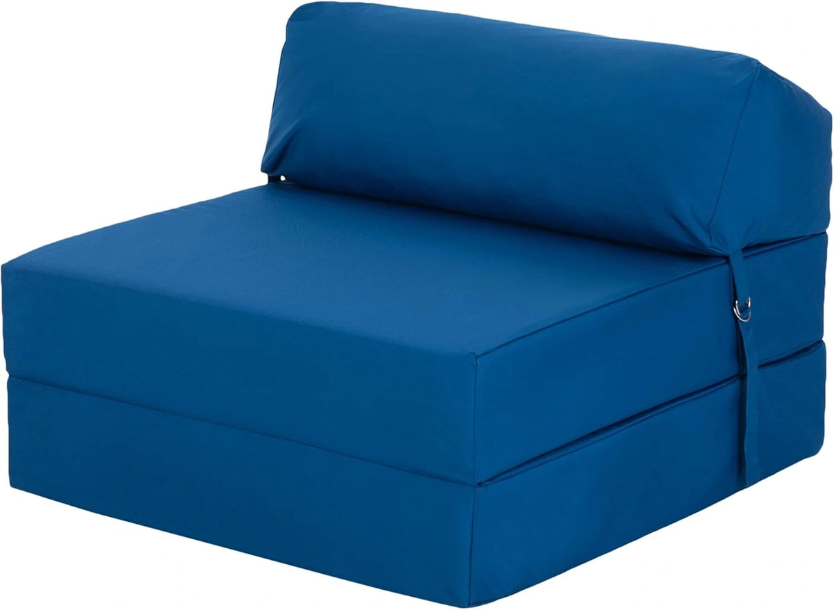 Ready Steady Bed Comfortabele opvouwbare Z-bedstoel, blauw