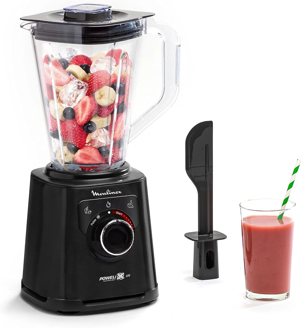 Moulinex Perfect Mix+ mixer, 1200 W, 1,5 l inhoud, IJshredder LM88A8, zwart