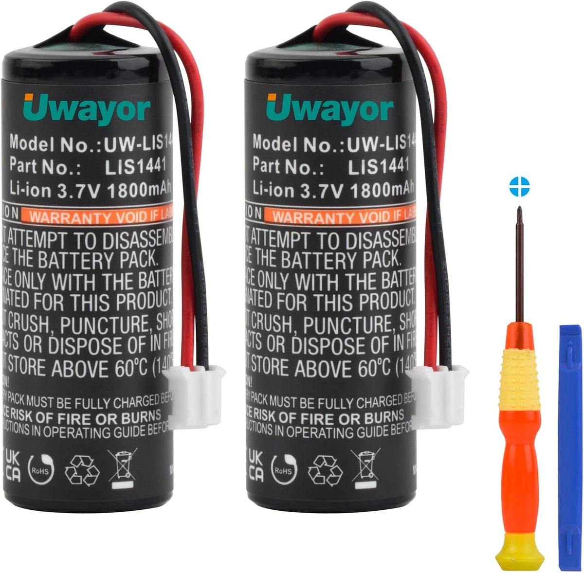 LIS1441 reservebatterij 1800 mAh batterij voor PS3 Move Motion Controller 2-Pack CECH-ZCM1E CECH-ZCM1U PlayStation Move Motion Controller, 3,7 V