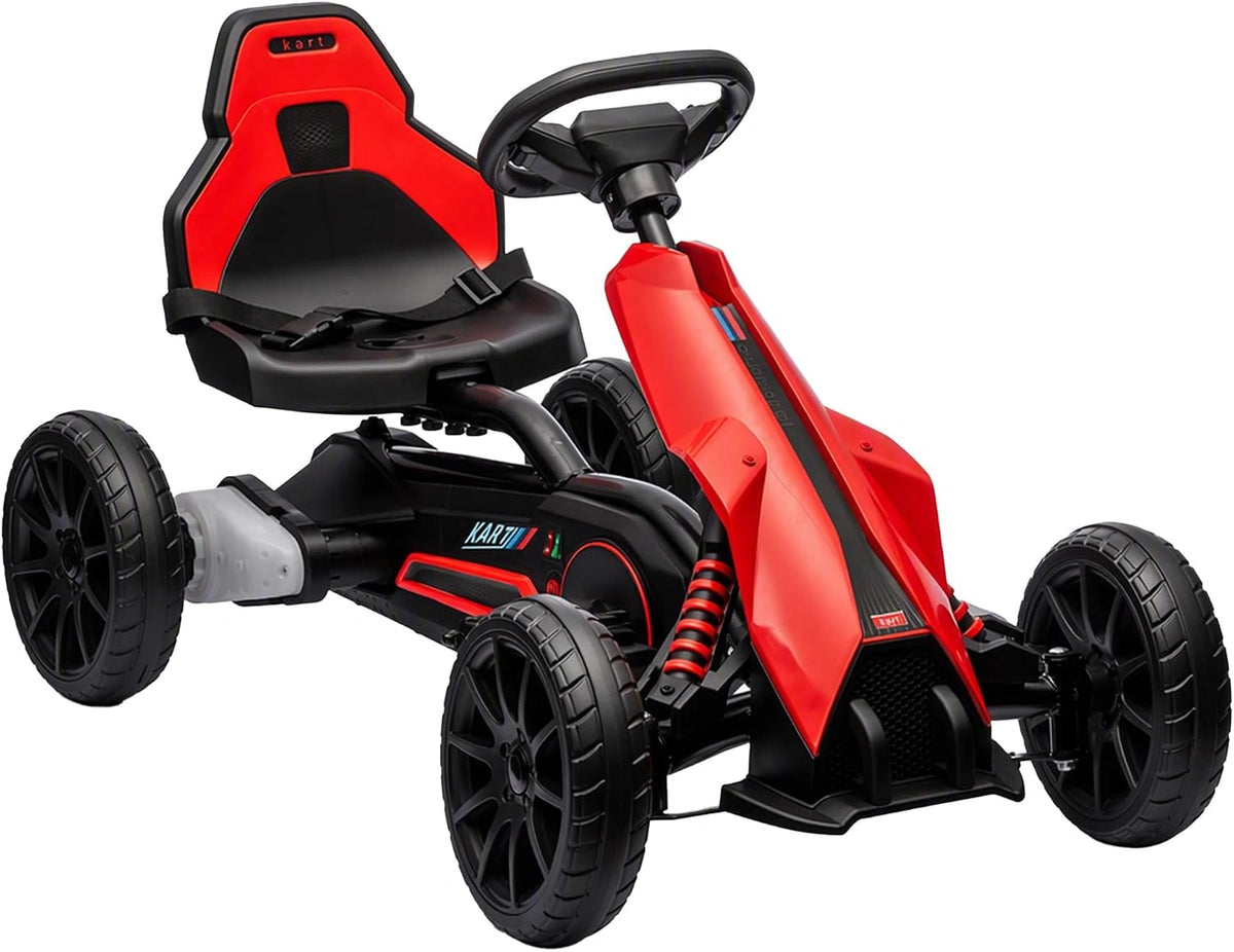 HOMCOM Elektrische Gokart 12V 3-5 km/u voor 3-8 jaar, Rood