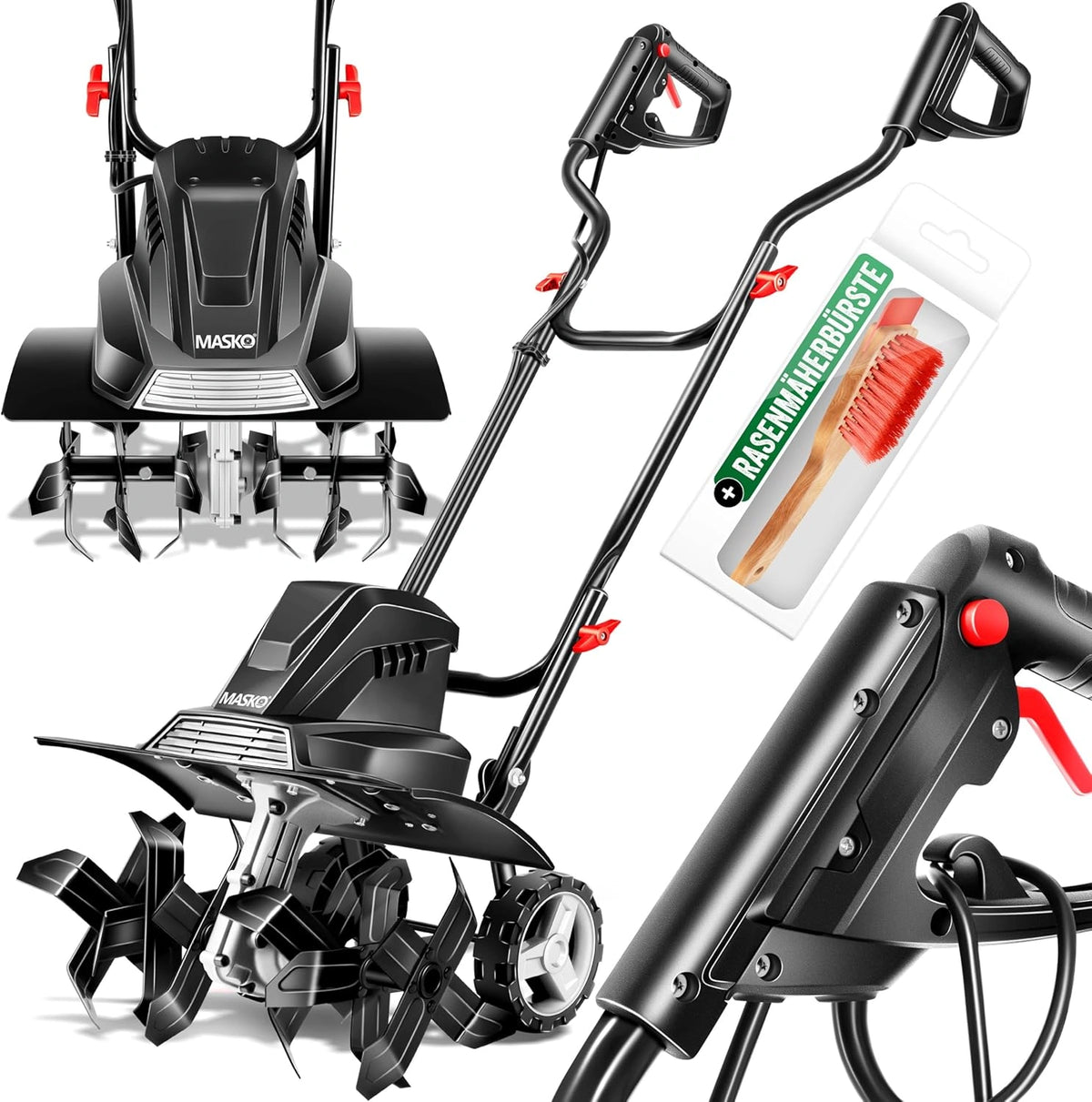MASKO® elektrische motorhak 1500 Watt, wit