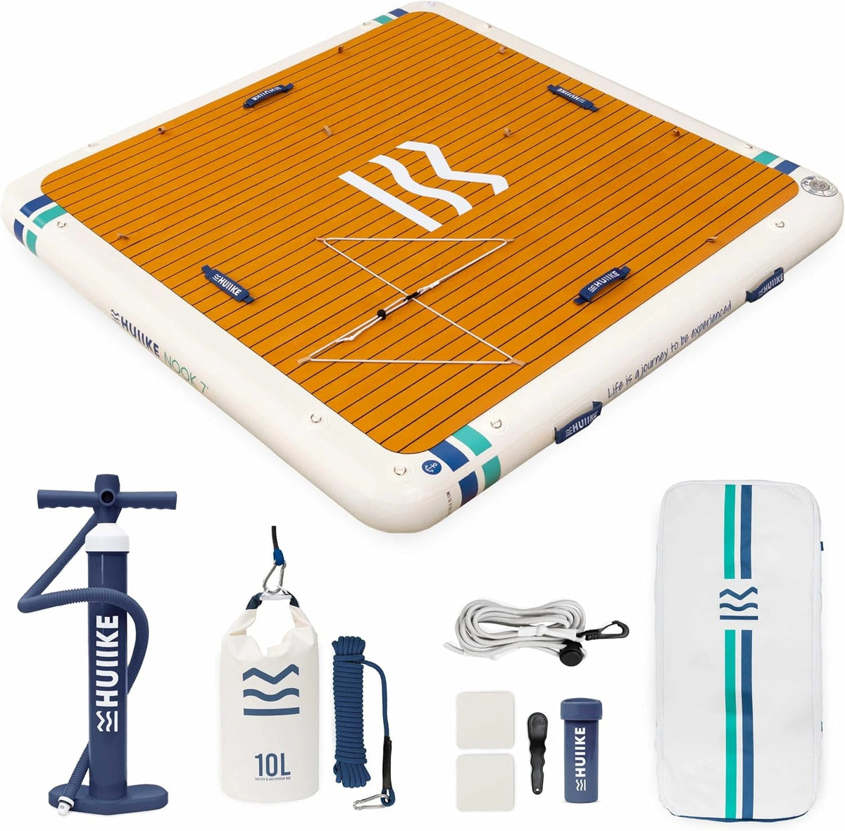 HUIIKE Antislip Opblaasbaar Platform 2,15 of 3,05 m, Accessoires Inbegrepen, wit