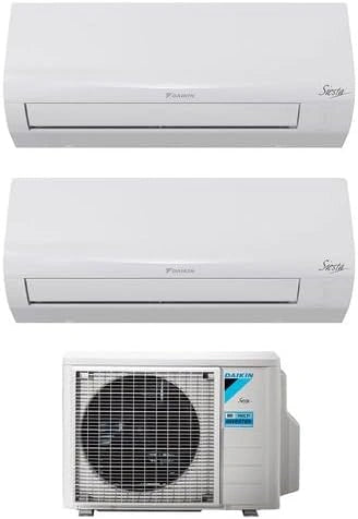 Daikin Dual Split Inverter Airconditioner, 12.000 + 12.000 BTU, energieklasse A++/A+, Siesta-serie, wit