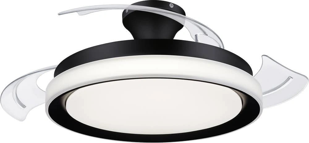 Philips LED Bliss 28W plafondlamp met 35W ventilator, warm tot koelwit licht, 2700K-4000K-5500K, bijgeleverde afstandsbediening, zwart