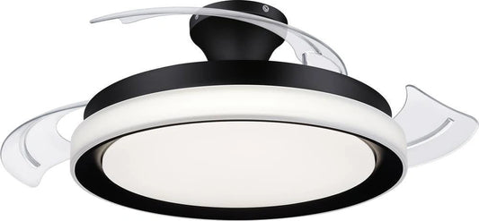 Philips LED Bliss 28W plafondlamp met 35W ventilator, warm tot koelwit licht, 2700K-4000K-5500K, bijgeleverde afstandsbediening, zwart