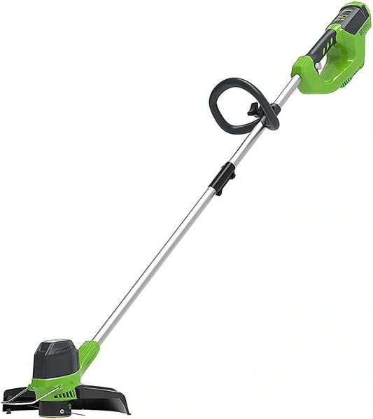 Greenworks G40LT Accu Grastrimmer voor Middelgrote Tuinen, Verstelbare Hoogte, 30 cm Maaibreedte, Automatische Invoer 1,65 mm Nylondraad