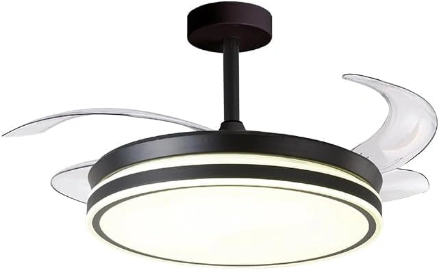 BEL AIR HOME, ASGARD Plafondventilator met DC-motor, Uitklapbare Vleugels, LED 36W 3 Lichttemperaturen, Afstandsbediening, Wintermodus, Zwart