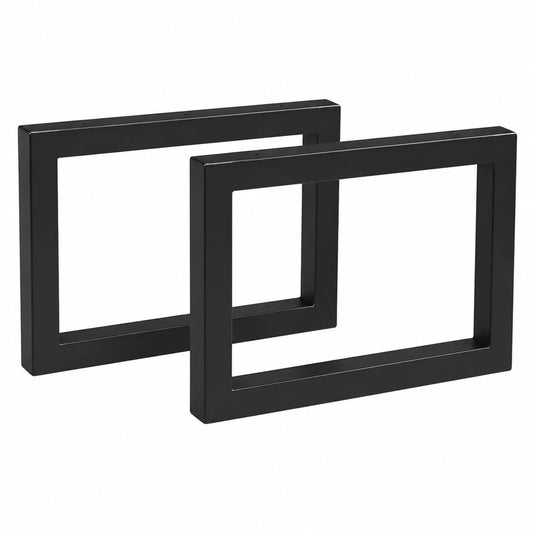 Verstellbare Tischbeine 2er Set aus Metall, Schwarz für Couchtisch oder Sitzbank