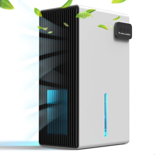 AG240 Luchtontvochtiger, Luchtreiniger, Dehumidifier, Grote watertank 2.5 liter capaciteit, Energiezuinig, verlichting 7 kleuren, Voor huis, kamer