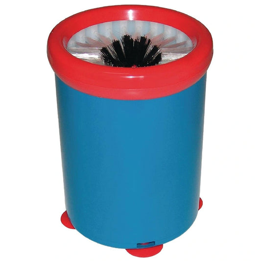 Jantex handmatige glazenspoelmachine, blauw en rood, afmeting: 180 (H) x 140 (dia) mm, nylon borstels, ontworpen om in de gootsteen te blijven, GD150