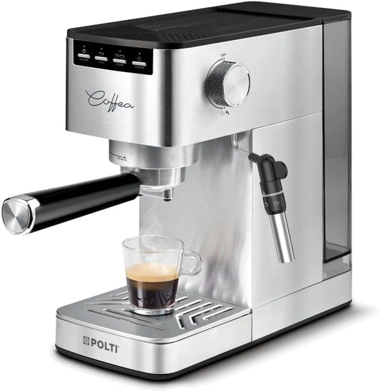 Polti Coffea P10S Handmatig koffiezetapparaat voor espresso en cappuccino, compatibel met gemalen koffie en E.S.E-pads, 44 mm