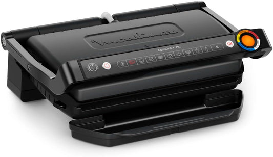 Moulinex Optigrill+ XL, elektrische barbecue voor binnen, ideaal voor het koken van vlees, vis en groenten, kookweergave, 9 automatische programma's