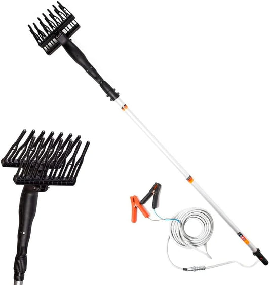 AMC Elektrische olijfschudmachine met telescoopfunctie, 12 V, 400 W, tot 1000 slagen per minuut, gering gewicht, ergonomisch en handig
