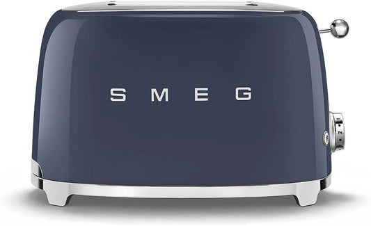 Smeg, Broodrooster 2 x 2, TSF01NBEU, 2 vakken à 36 mm, 6 bruiningsniveaus, verwarmingsfunctie, ontdooifunctie en bagel, automatische brooduitworp