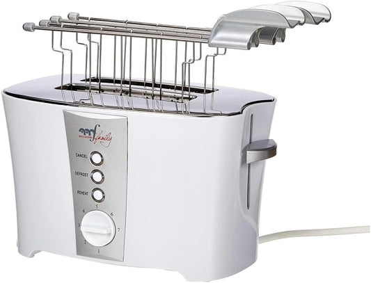 Melchioni TOSTO voor de hele familie, broodrooster met tang voor gevulde toastjes, broodrooster met sandwich, automatische uitwerping, 2 spleten
