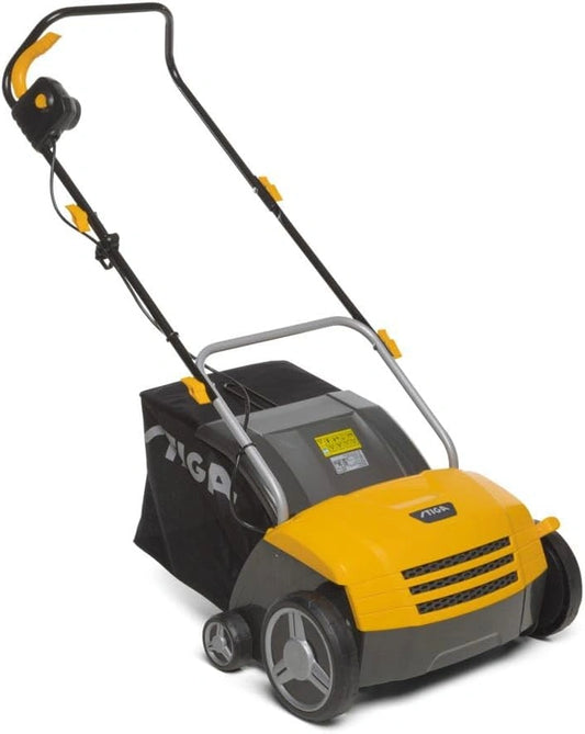 STIGA Elektrische verticuteermachine SV 213 E, 1300 W, werksysteem met 16 messen of 36 veren, zwart/bruin