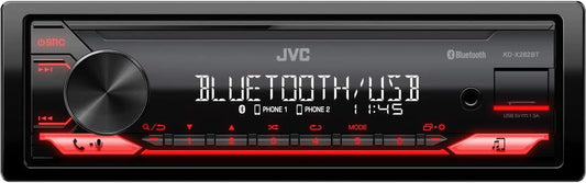 JVC KD-X282BT 1DIN digitale media receiver met Bluetooth, USB, Spotify-bediening, cd-loos ontwerp, zwart