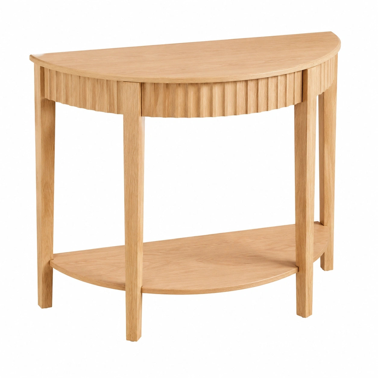 Eleganter Konsolentisch mit Welleneffekt, 2 Ebenen – für Flur oder Wohnzimmer – Bologna Kollektion – Maße: 100 x 40 x 76 cm