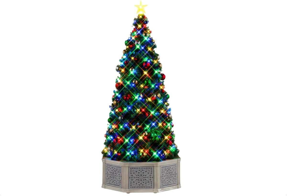 LEMAX Muzikale kerstboom met ledverlichting 'Musical Tree' H39x17x17 cm, zwart/grijs