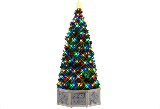 LEMAX Muzikale kerstboom met ledverlichting 'Musical Tree' H39x17x17 cm, zwart/grijs