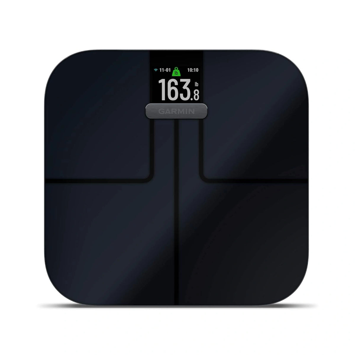 GARMIN Index S2 Smart Scale Zwart, Slimme Weegschaal met BMI, Lichaamsvet, Botmassa en Spiermassa Analyse, GARMIN Connect