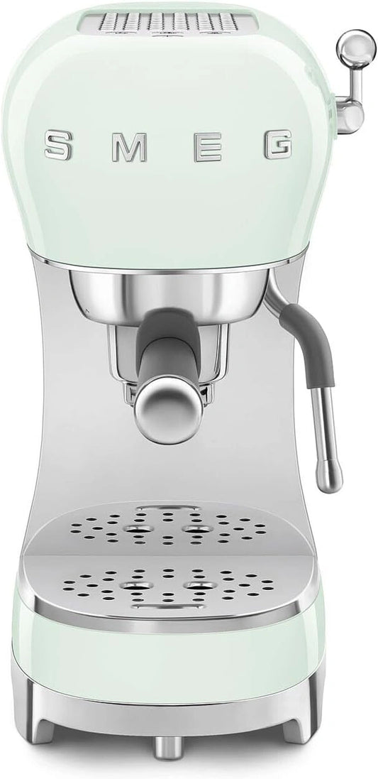'Smeg ECF02PGEU Siebträger Espresso-/Kaffemaschine Pastellgrün, wit