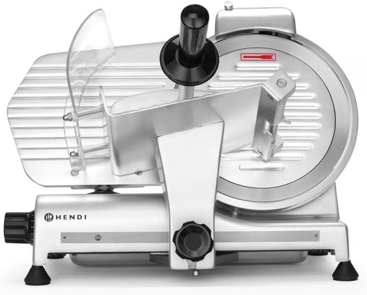 HENDI Snijmachine, profi line 250, mes diameter: 250mm, alles snijmachine, traploos instelbare snijdikte tot en met 15 mm, 230V, 320W
