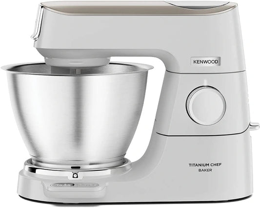 Kenwood Titanium Chef Baker KVC65.001WH, Keukenmachine met Geïntegreerde EasyWeigh Weegschaal, 5 liter Kom