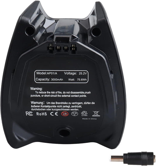 25.2V 3000mAh vervangende Li-ion batterij compatibel met Miele Triflex+ HX1/HX2 HX-LA, 1010042, 11384710, AP01, AP02, HS19-serie draadloze stofzuiger