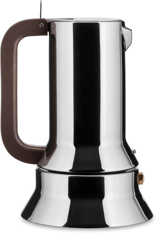 Alessi Espressomachine 3. Kopjes voor inductie roestvrij staal, zilver, 7 x 11,5 x 14 cm, 9090/3