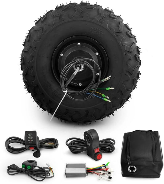 24V 36V 48V 350W Kruiwagen, wagen, versnellingsnaaf, motorset, offroad, 14,5' wiel, wit