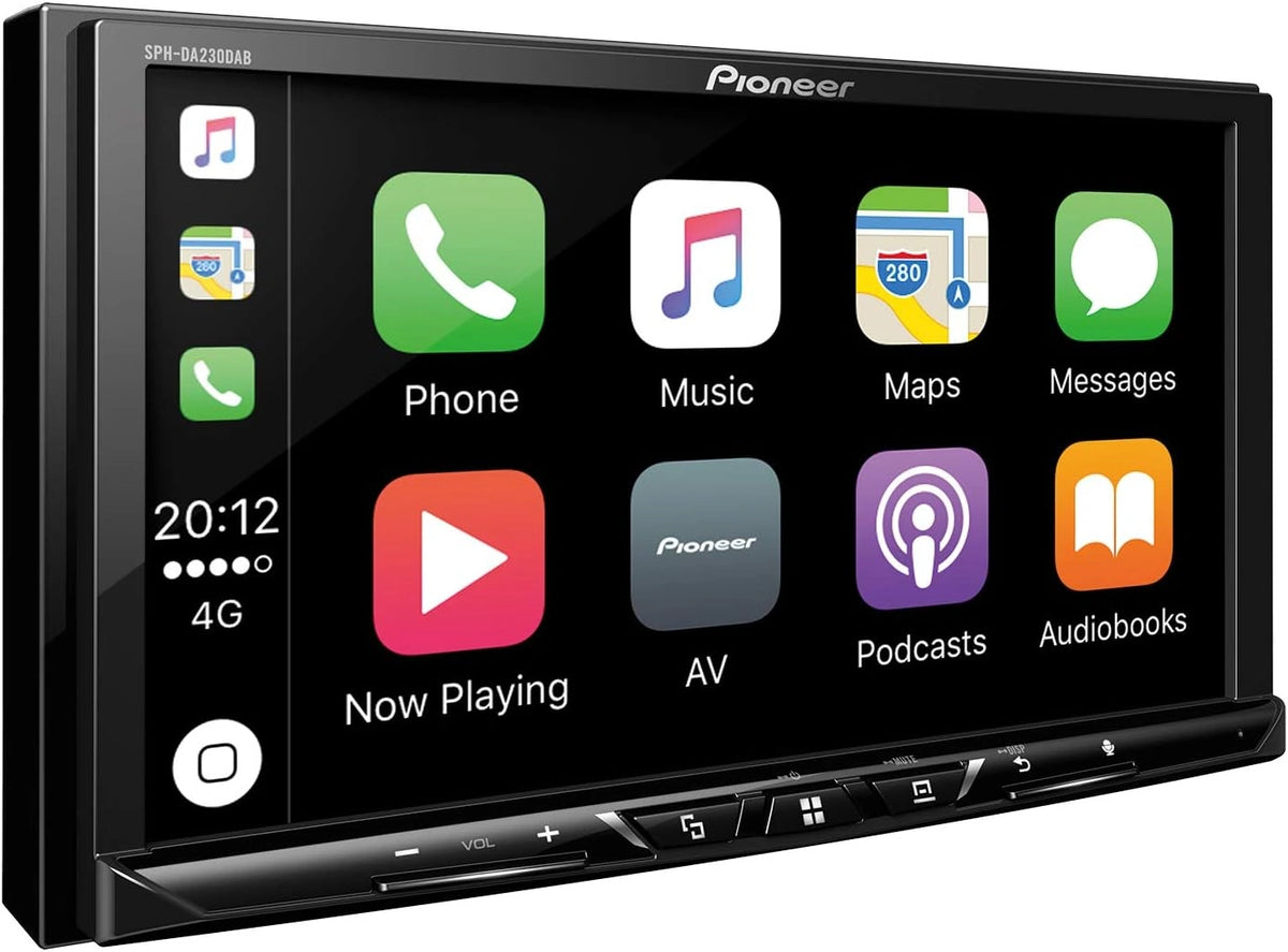 Pioneer SPH-DA230DAB 2DIN autoradio, Bluetooth, DAB+ Digitale Radio, Apple CarPlay / Android Auto, 7 inch Clear-Resistive-Touchpaneel, Zwart
