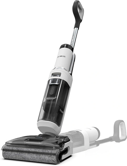 Tineco Floor One Stretch S6 nat-droogzuiger, 180° platte design zuigmop 13cm lighoogte, 70°C 5min FlashDry zelfreinigend