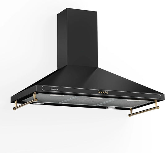 Klarstein Victoria Afzuigkap 90 cm, voor de Keuken, Recirculatie/Afvoer, met vaatwasserbestendig filter, stille afzuiging, 645 m³/h luchtstroom, LED