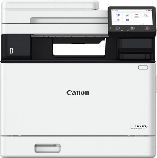 Canon i-SENSYS MF754Cdw II All-in-One kleurenlaserprinter, Scannen, Kopiëren, Printen en Faxen, Verbind Draadloos via Wi-Fi, PC- en Netwerk, 33 ppm