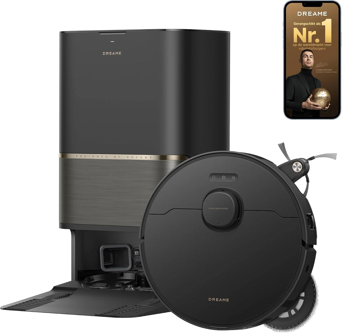 DREAME L50s Pro Ultra robotstofzuiger met 100 °C zelfreiniging, wit
