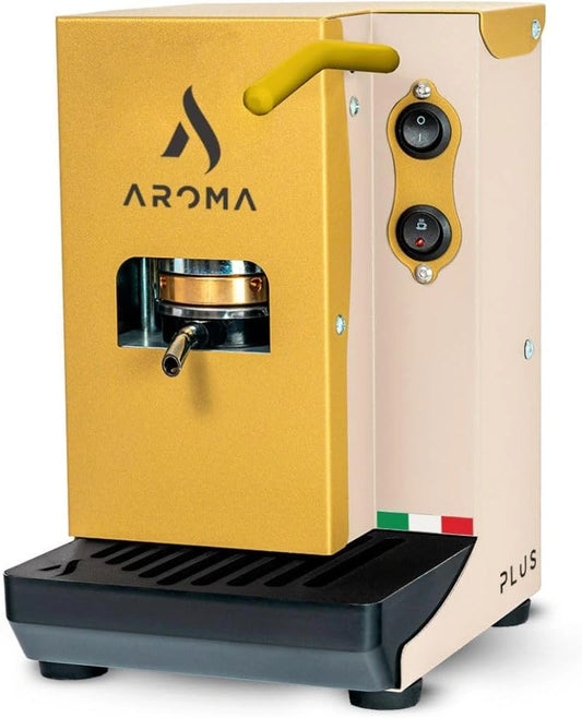 Aroma Plus Gold Ivoor Koffiemachine, Espressomachine voor Koffiepads ESE 44