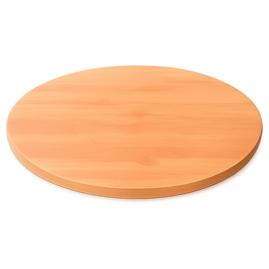 Runde Tischplatte aus massivem Kiefernholz, Ø80 cm, wachsbraun