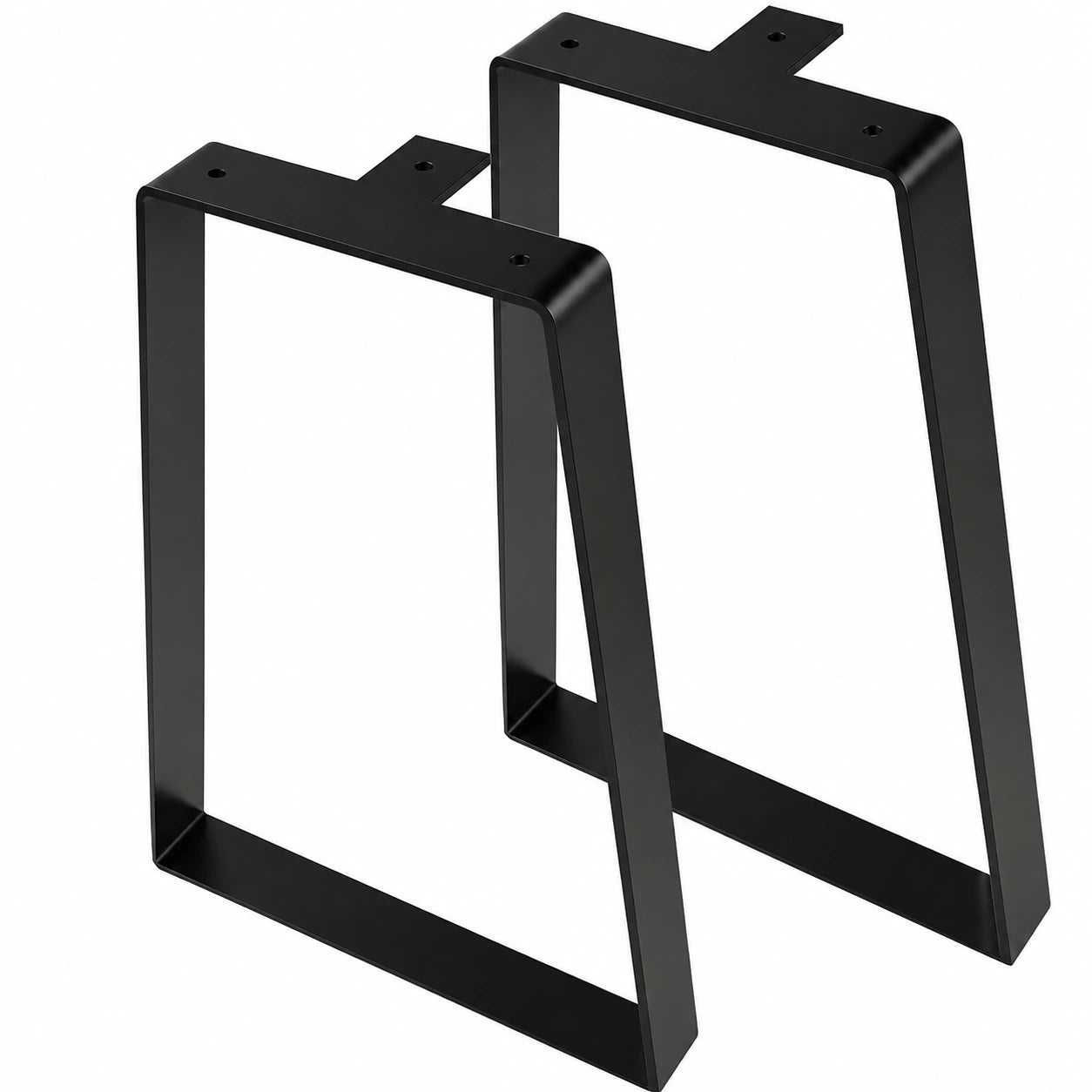 Robuste 40cm Möbelfüße für Couchtisch, Bank und Stuhl, 2er Set, Metall Schwarz, mit Schrauben