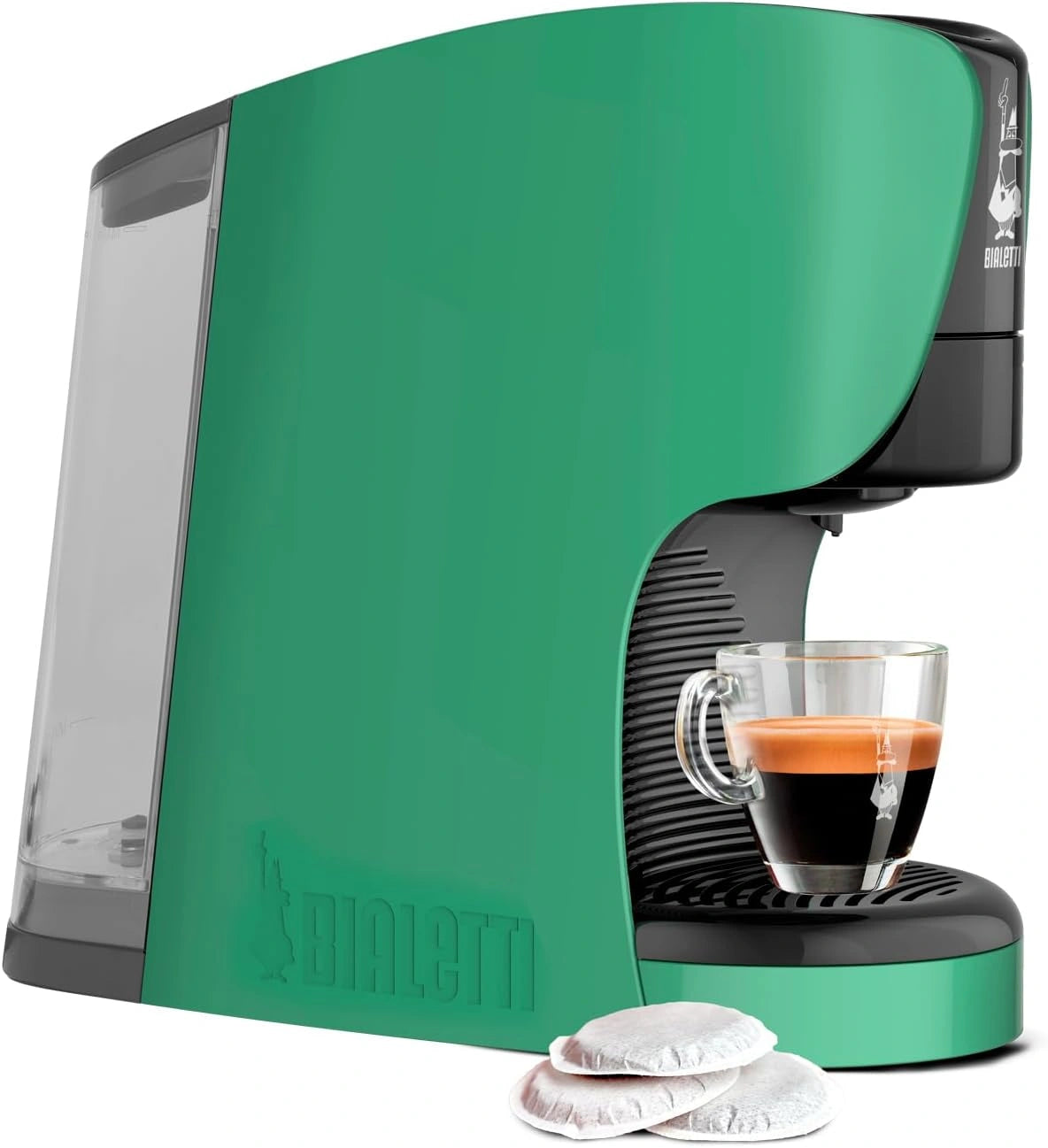 Bialetti Dama, espressomachine met ESE pads, 100% composteerbaar, gerecycled plastic, groen