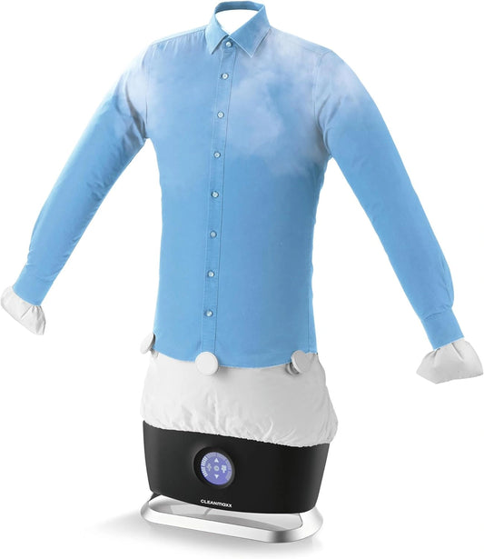 CLEANmaxx Pro Steam Automatische hemdenstrijkijzer, met stoomfunctie en touch-scherm, strijkapparaat voor overhemden en blouses, vermindert geuren